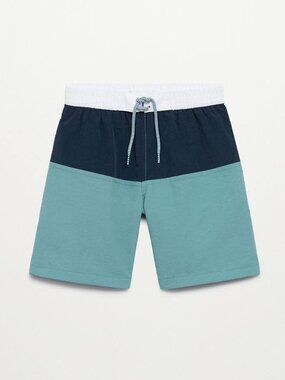 MANGOKIDS Basic Two-tone Swimming Trunks 7-8